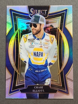 2025 Panini Select NASCAR Racing Grandstand Tier #90 Chase Elliott Silver Prizm
