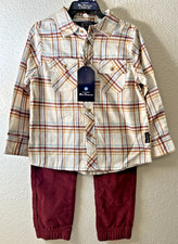Ben Sherman 2-piece Boys Long Sleeved Shirt Pants Set Size 4T, Retail 36, NEW