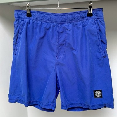 Stone Island Badeshorts Herren Electric Blue Men Medium 32W Nylon aufgesetzte Taschen