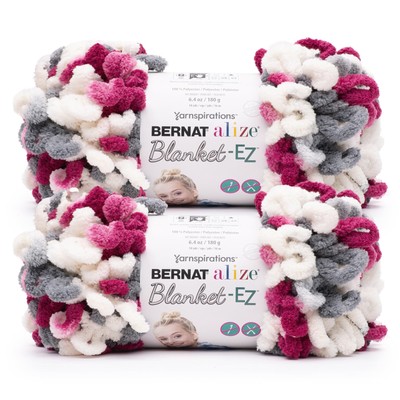 Alize Blanket Claret Storm Yarn - 2 Pack of 180g/6.4 oz - 100% Polyester - #7...