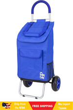 dbest products Trolley Dolly Blue Foldable Shopping cart for Groceries,Standard