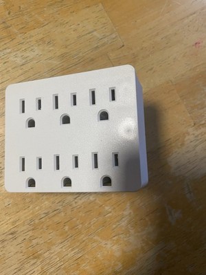 Litesun 6-Outlet Tap LA-19 Adapter w/Ground 15A-125V