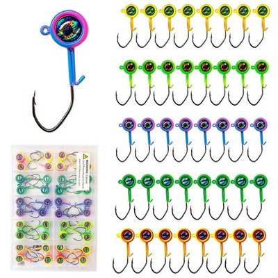 Bombite Crappie Jig Heads, 40packs Fishing Heads Hooks 1/8oz-40packs