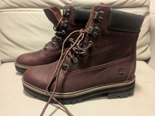 Image of Timberland London Square Burgundy Women's Size UK 5.5 Leather Ankle Boots  