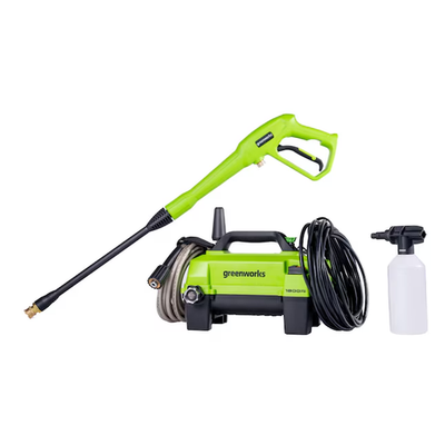 #ad Greenworks 1800 PSI 1.2 GPM Cold Water Electric Pressure washer with 2 Spray Tip $91.99