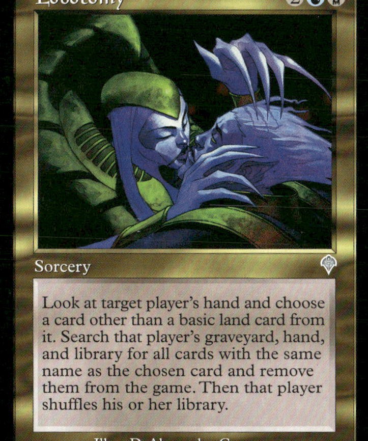 Lobotomy 255 Uncommon Invasion Magic: The Gathering Lightly Played
