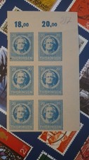 SBZ Th&uuml;ringen Nr. 98 B 3x  Paar  geschnitten Eckst&uuml;ck rechts oben 20 Pfg.1945