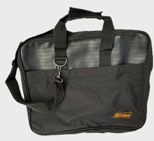 Vintage 90s Nikon Black Accessory Case Briefcase Full Zip Shoulder Strap 15"x12"