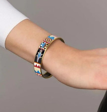 FREYWILLE Spirit of Africa enamel and gold plated Bangle Miss bracelet size L