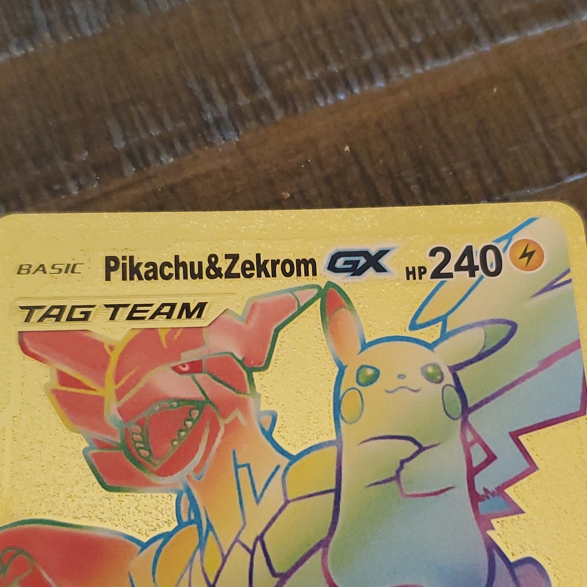 Pikachu & Zekrom GX 184/181 Team Up EN Secret Rare. Golden Foil