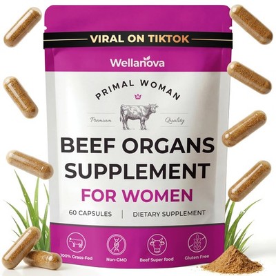 Primal Beef Organ Supplement for Women, Grass-Fed Ancestral Superfood Supplement