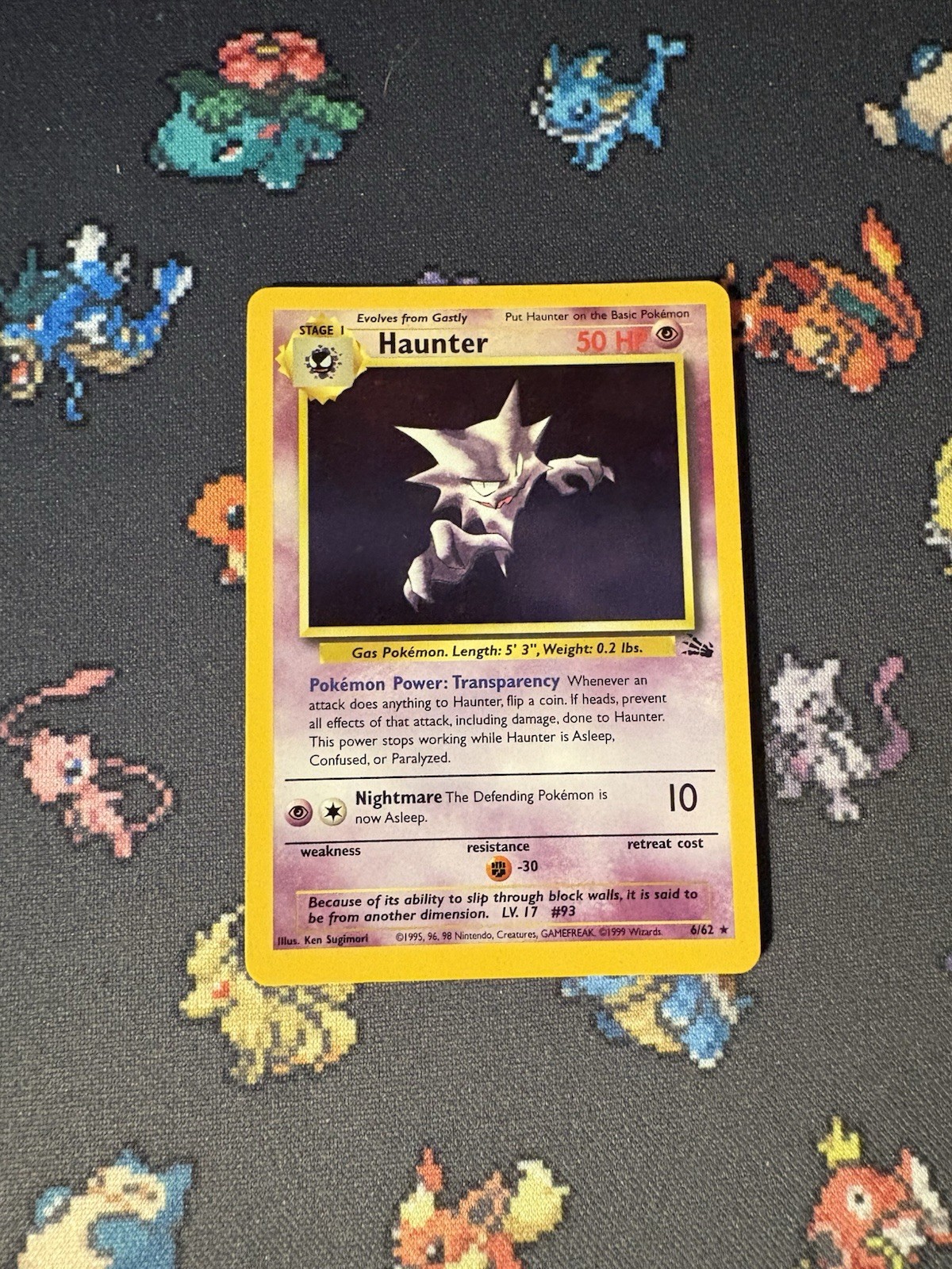 Pokémon Cards Haunter 6/62 Holo Rare Fossil UNLIMITED - (LP+)