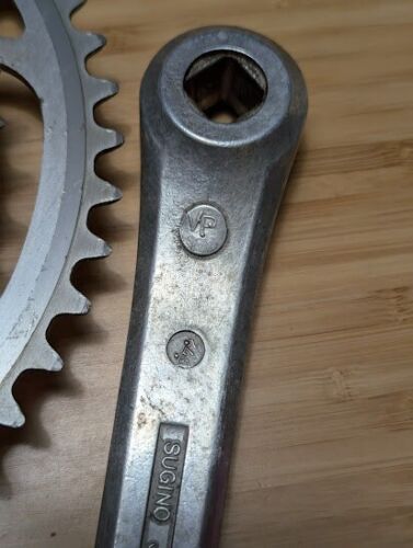 SUGINO VP 170mm crankset 48/36/26 rings SUGINO bolts & chrome caps Made in Japan - Picture 10 of 16