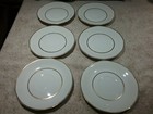 6 THEODORE HAVILAND NEW YORK - SAUCERS - IVORY WITH GOLD TRIM — photo 1