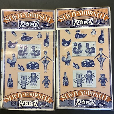Sew It Yourself Rag Toy LOT Of 2 Kit #701 Velveteen Rabbit NOS BX7