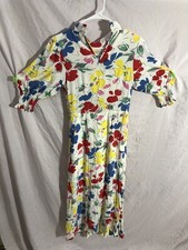 Rixo Womens Dress Ruffle Cuff Abstract Floral Size 4 A45 Free Ship