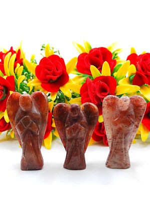 Roter Aventurin Engel - Heilender Kristallfigur Handmade 2 Zoll (1 Stück)