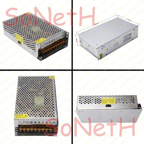 ALIMENTATORE TRASFORMATORE AC-DC STABILIZZATO VARIABILE TRIMMER LED 24V ...