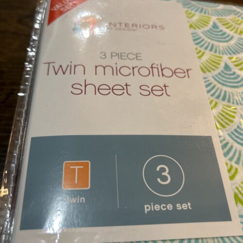 INTERIORS BY DESIGN 3 PIECE TWIN MICROFIBER SHEET SET, NEW - Picture 3 of 3