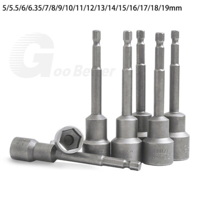5-19mm Stecknuss Bit Nuss Set Steckschlüssel Für Akkuschrauber Bitsatz Sechskant