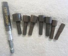 8 piece lot,1/4" Crafstman driver drive,w 7 nut socket tips,tool set vtg