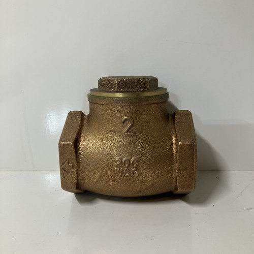 2" Inch Brass Swing IPS Check Valve NPT Threaded Plumbing Fitting 200 WOG *