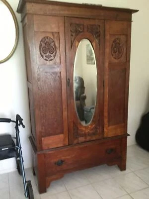 Antique Solid Wood Wardrobe Gumtree Australia Gold Coast West