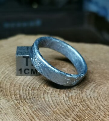 Muonionalusta meteorite carved ring, SIZE(US 10 ) meteorite ring