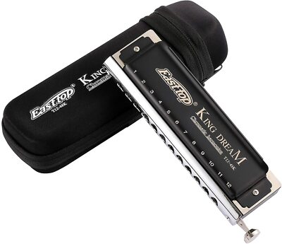 East top 12 Hole Professional Harmonica King Dream Chromatic Harmonica Key of C
