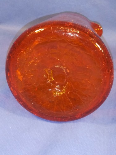 Vintage Blenko 4,5" Orange Crackle Glas Krug Amberina - Bild 4 von 5