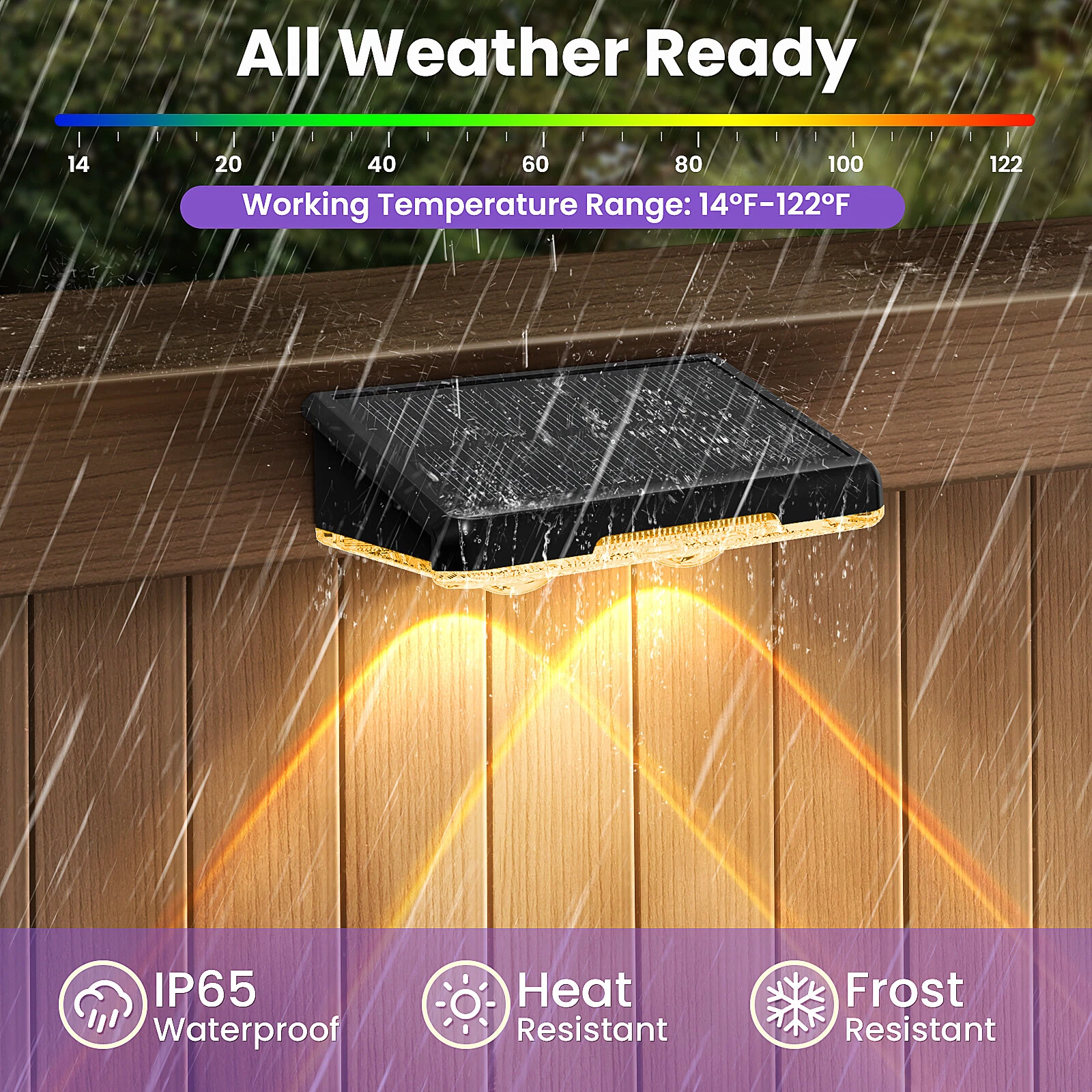 2/4X Super Bright Solar Powered Door Fence Wall Lights LED Outdoor Garden Lamp - Picture 6 of 9