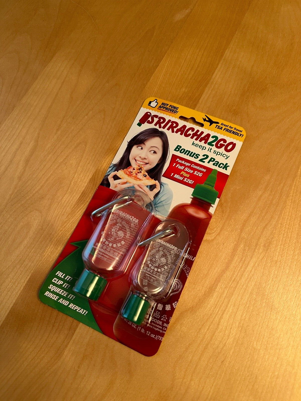 PACK DE 2 LLAVEROS SRIRACHA SRIRACHA2GO