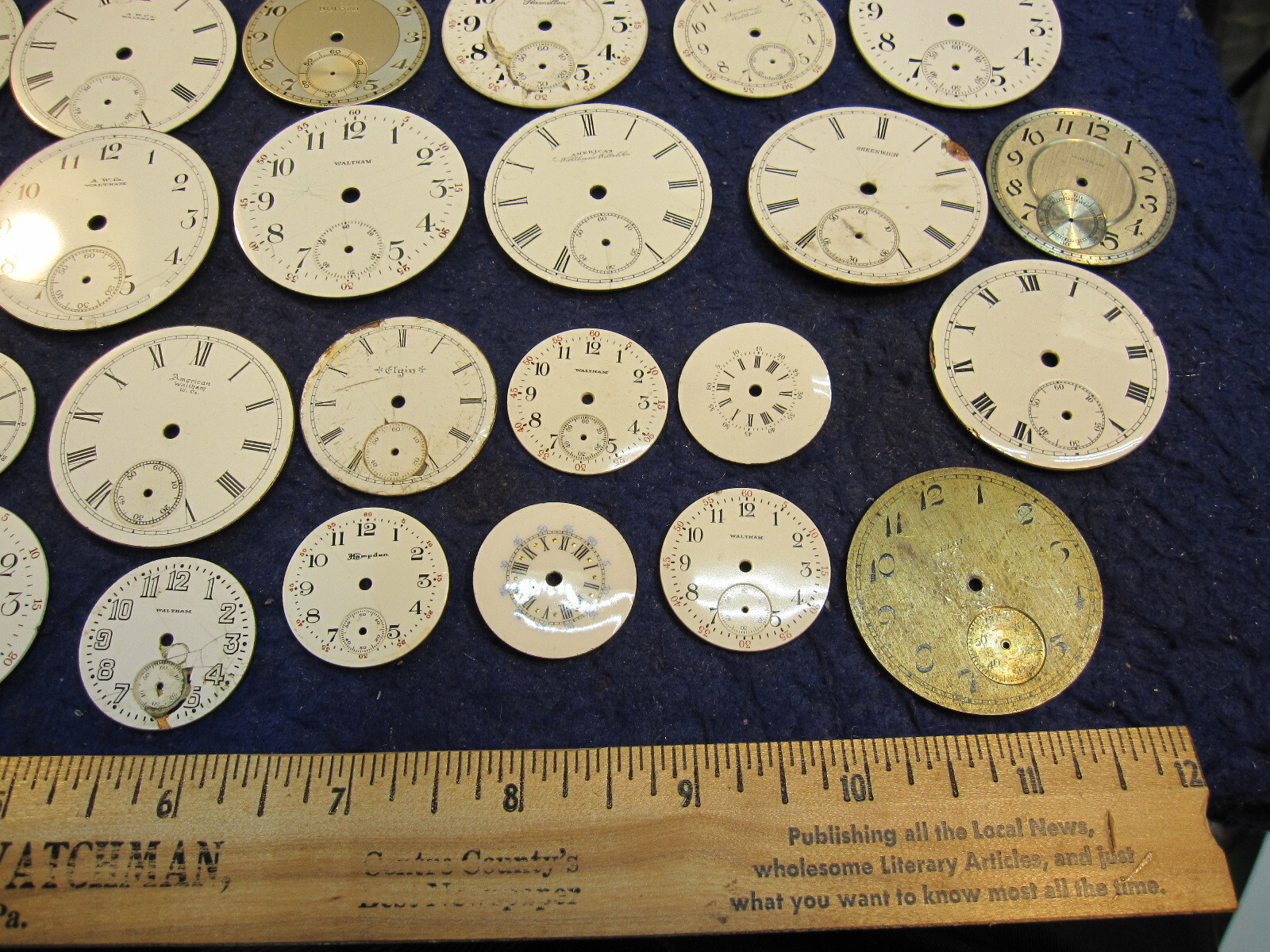 lot of 50 vintage pocket watch dials faces for parts scrapbook etc eBay