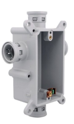 Kwikon Square Slab Junction Box SVSBH-10 PVC 15 Cubic Inches 1/2  Hub Connectors