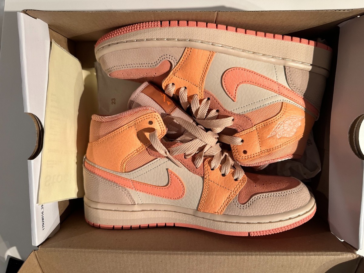 air jordan 1 mid apricot orange stockx