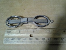 VTG. Mini Sewing Folding Scissors Pendant Sharp. Hongkong. VGC. Working