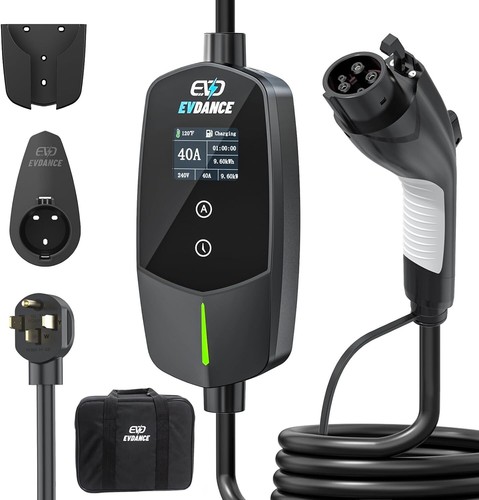 Level 2 EV Charger 40 Amp J1772 240V NEMA 14-50 Plug Electric Vehicle 25FT Cable