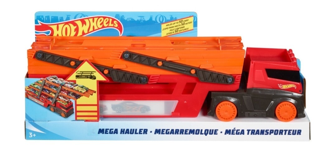 Hot Wheels Mega Hauler Truck Transporter 6 Expandable Levels HOLDS 50 CARS  GHR48