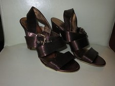 Nuovi sandali donna Gianna Meliani pelle italiana rame lucido, taglia 36,5