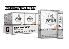 120-Packets Gatorade G Zero Powder, Glacier Cherry, No Sugar, 10 oz