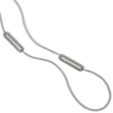 NWT Brighton Ferrara EQUESTRA Long Silver Necklace MSRP 98