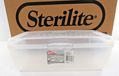 Sterilite Large Clear Flip Top Basket 1776   Pick 1 or 6 pieces  NEW