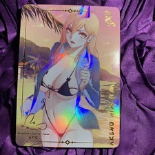 Power CHAINSAW MAN Anime ACG Waifu Gold Cartoon Beauty Holo Card Paradise