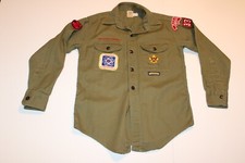 Boy Scouts of America BSA Boys Youth Shirt Vintage Green Medium  No size