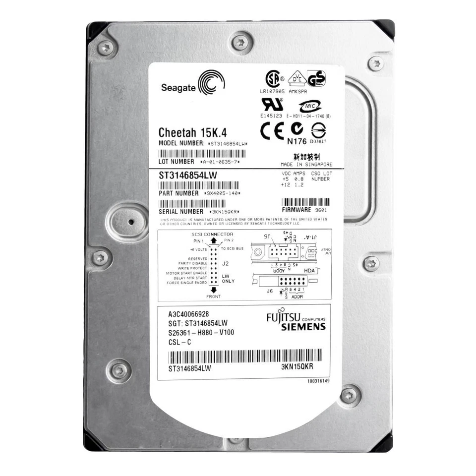 Fujitsu A3C40066928 S26361-H880-V100 ST3146854LW 146GB 15K 8MB SCSI U320 3.5'' - Immagine 3 di 3