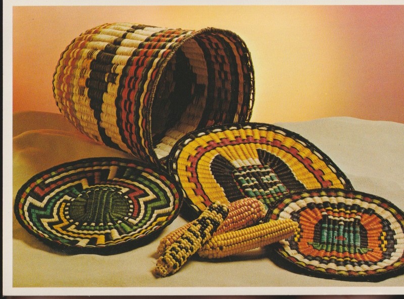 Hopi Wicker Baskets Vintage Postcard