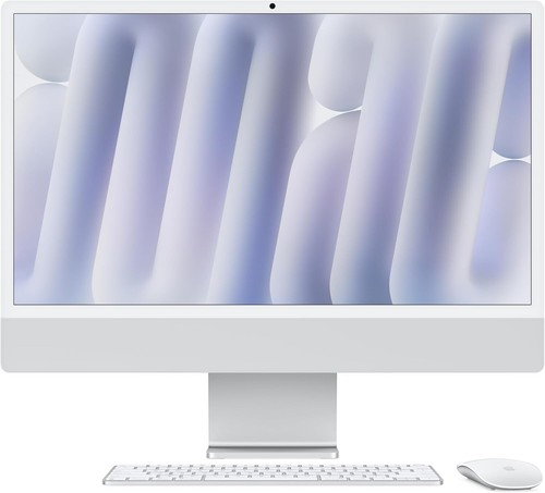 Apple iMac 24-inch (256GB SSD, Apple M4, 16GB, 10-Core GPU) Silver - MWUU3LL/A - Afbeelding 1 van 3