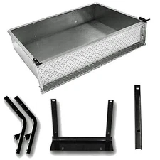 Yamaha Golf Cart G14 G16 G19 G22 GTW Aluminum Cargo Utility Box w/ Mounting Kit
