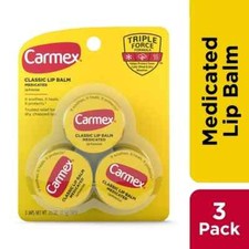 Carmex 3 Pack Classic Medicated Lip Balm 3 Ja...