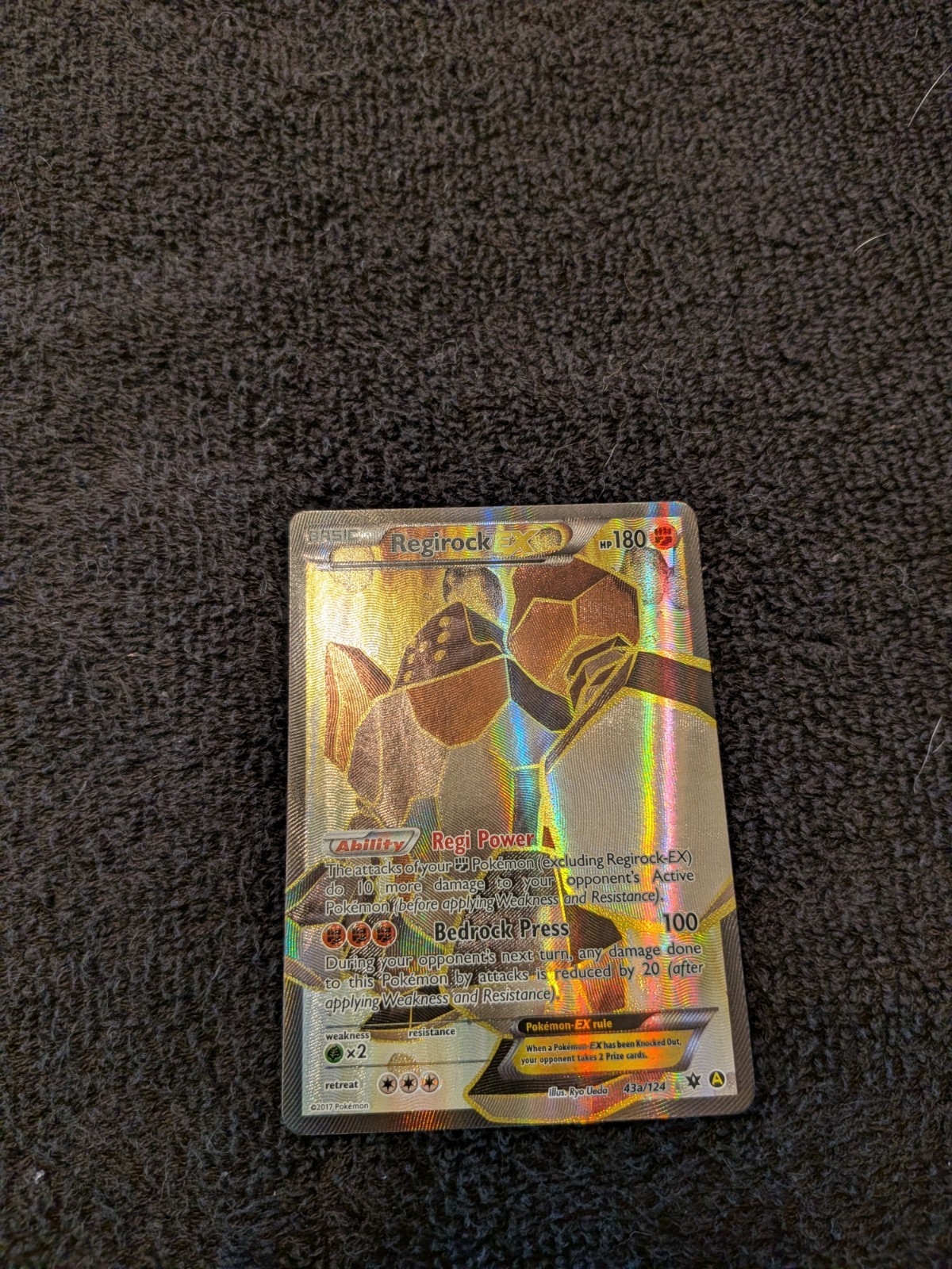 Pokémon TCG Regirock EX 43a/124 Fates Collide Alternate Full Art NM Near Mint